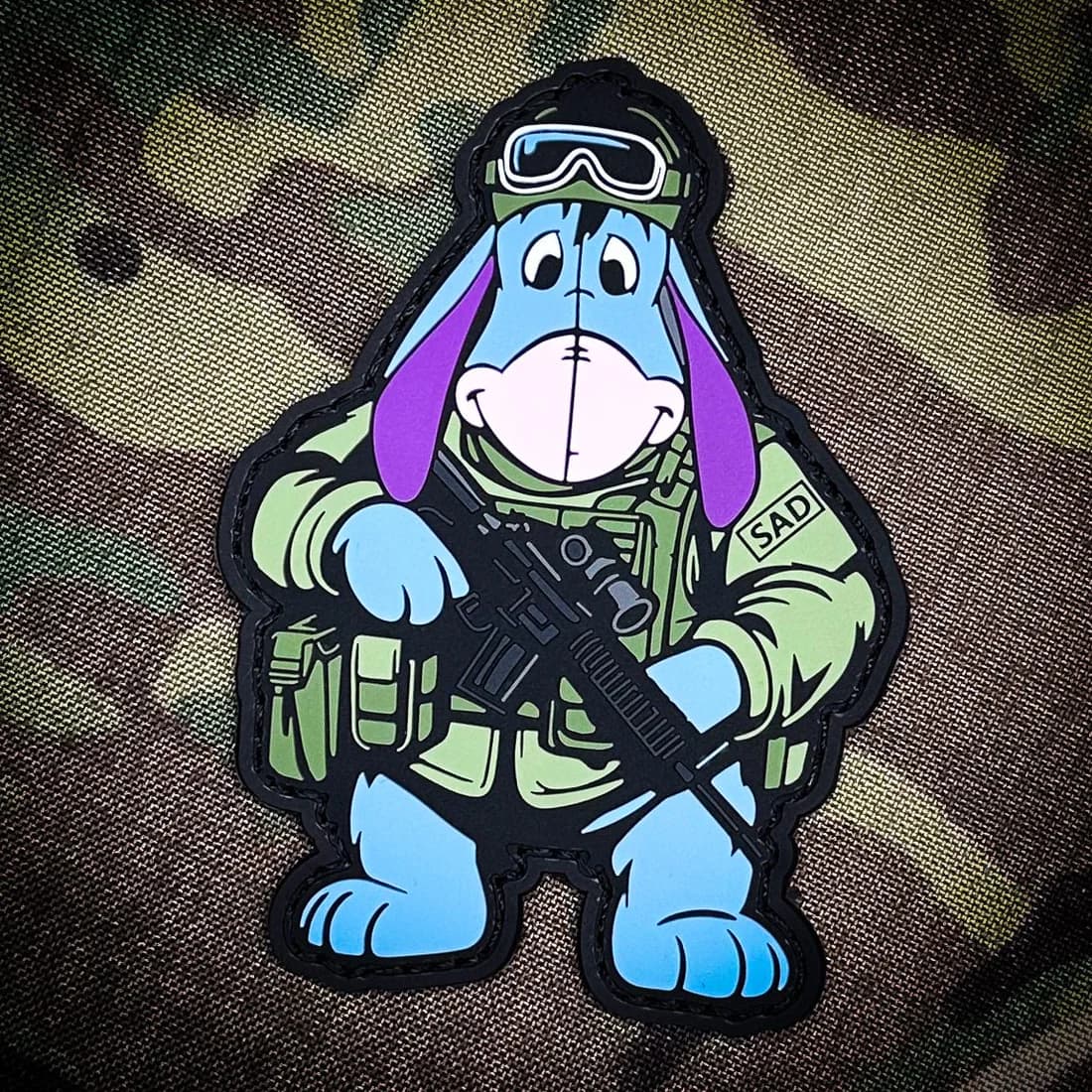 Tactical Eeyore AR15 Callsign SAD - Tactical Pooh Squad - 4 inch PVC Patch